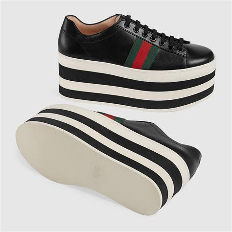 cheap gucci platform sneakers|gucci denim platforms.